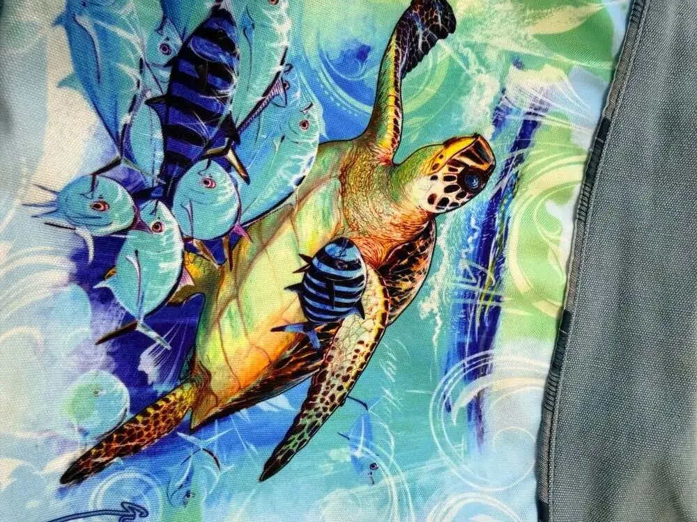 Guy Harvey Live Blue Sea Turtle Hobo Shoulder Bag